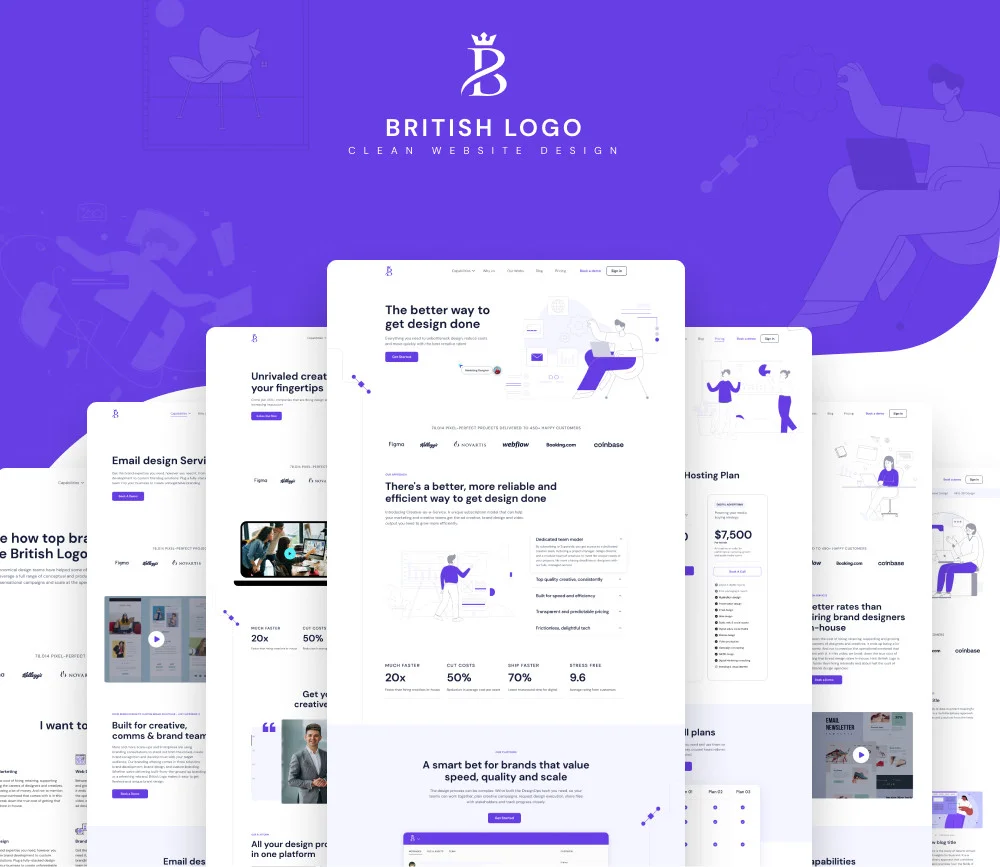 Clean Website UI Design by Monodeep Samanta